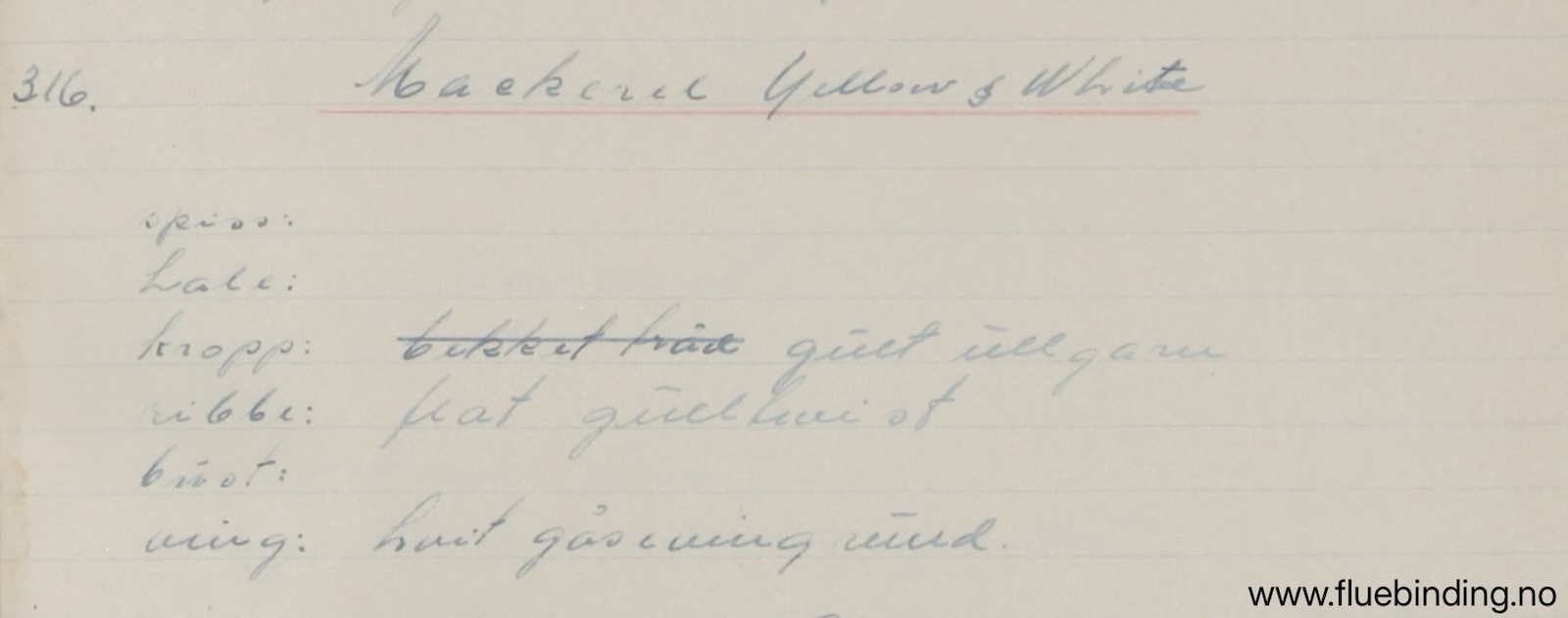 Mackerel Yellow White